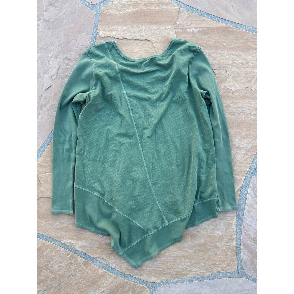 Fresh Produce T Shirt Tunic Women's Large Long Sleeve Green Cotton Made in USA - Picture 3 of 3